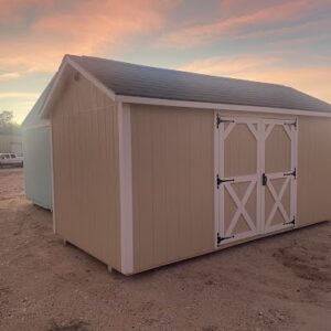 8x16 The Heritage Shed in Backyard Leasing Texas